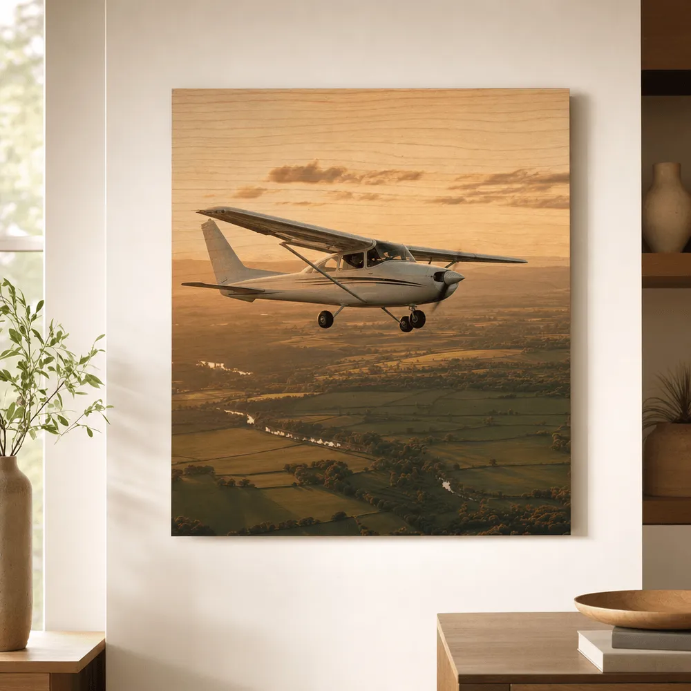 Personalised Aircraft Wood Print