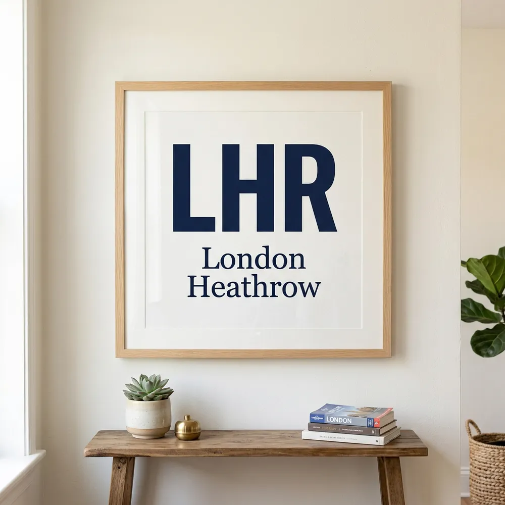 Personalised Airport Code Print